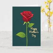 Theekaart met turquoise bloemmotief kaart (Gele Bloem)