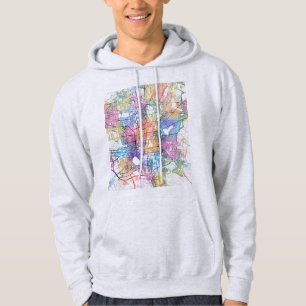 Theekaart van Teheran Iran Hoodie