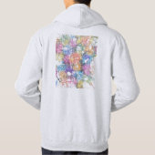 Theekaart van Teheran Iran Hoodie (Achterkant)