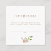 Theekaart voor Afternoon Tea Baby Shower Luier Raf Vierkante Visitekaartje (Voorkant)