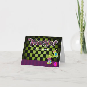 THEEKAART VOOR MAD TEA PARTY Whimsische Wonderland Bedankkaart