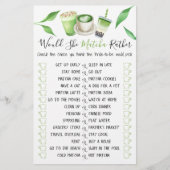 Theekaart voor Matcha Bruiloftsdouche-spel Flyer (Voorkant)