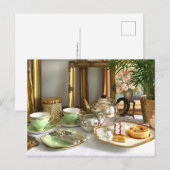 Theekaart voor 's middags briefkaart (Voorkant / Achterkant)