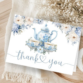 Theekaart voor twee baby shower jongen gevouwen be bedankkaart