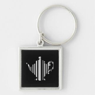 THEEKAN BAR CODE Theekan Barcode Patroon Ontwerp Sleutelhanger