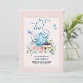 Theekan Bruiloft Feest Theetijd Afternoon Tea Uitn Kaart (Staand voorkant)