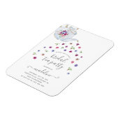 Theekanne Bloem Bruids-Shower Thee Feest Uitnodigi Magneet (Linkerzijde)