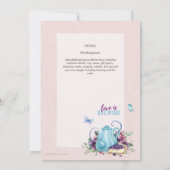 Theekanne Bruiloft Lunch Uitnodiging voor Vriendin (Achterkant)