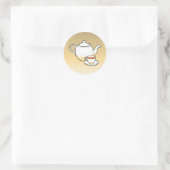Theekanne Klassieke Ronde Sticker (Tas)