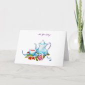 Theekanne met thee Moederdag Kaart (Voorkant)