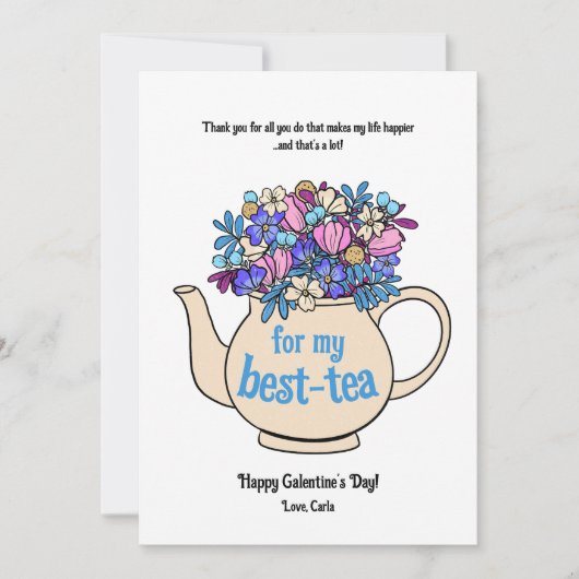 Theekanthesia Galentines Valentijnsdag Feestdagenkaart (Voorkant)