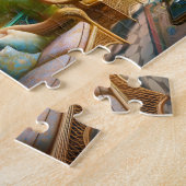 Theekasthuis in Victoriaanse serre Legpuzzel (Zijkant)