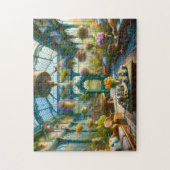 Theekasthuis in Victoriaanse serre Legpuzzel (Verticaal)