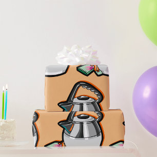 Theeketel met Theezakje Cadeaupapier