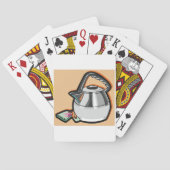 Theeketel met theezakje pokerkaarten (Achterkant)