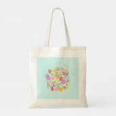 Theeketels en kopjes Monogram Pastelblauw Tote Bag (Achterkant)
