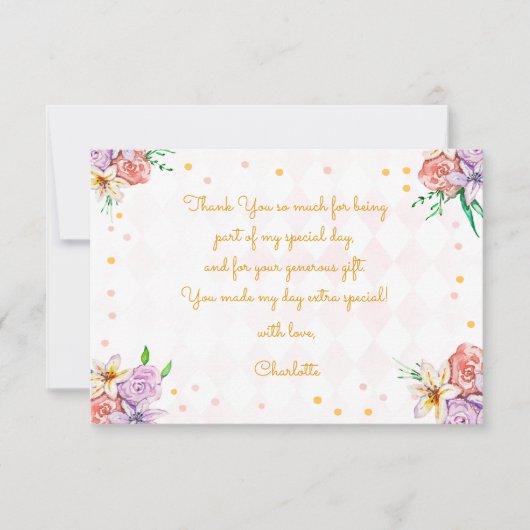 Theekinderen verjaardag bedankkaart (Voorkant)