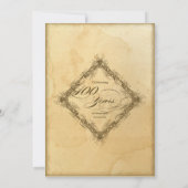 Theekleurig Vintage 100ste Verjaardagsfeest Kaart (Achterkant)