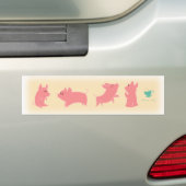 Theekop Biggetjes Bumpersticker (Op auto)