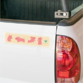 Theekop Biggetjes Bumpersticker (Op Truck)