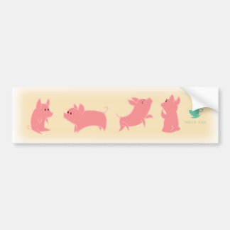 Theekop Biggetjes Bumpersticker