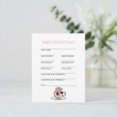 Theekop & Bloemen Baby Shower Baby Voorspelling Sp Kaart (Staand voorkant)