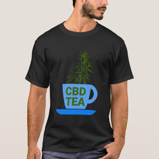 Theekop Cbd Olie Cbd Theedrinker T-shirt (Voorkant)