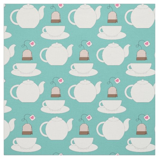 Theekop en -pot Cute Cafe Barista Stof (Swatch)
