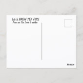 Theekop en thee laat hart fotografisch briefkaart (Achterkant)