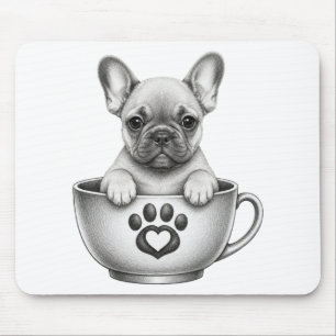 Theekop Franse Bulldog Puppy Muismat