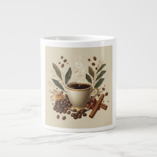 Theekop in waterverfprint grote koffiekop