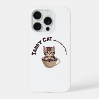 Theekop Tabby Kat Schattig Kitten Theeliefhebber K iPhone 15 Pro Case