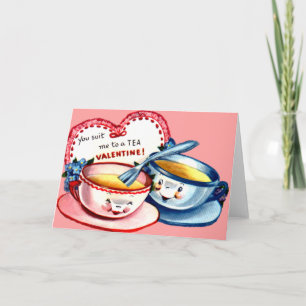 Theekop Valentijn Feestdagen Kaart