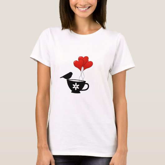 Theekop van Hartjes T-shirt (Voorkant)