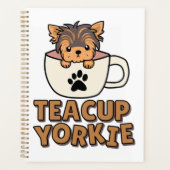Theekop Yorkie pup  Planner (Voorkant)