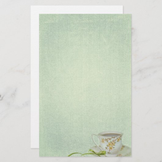  theekopje briefpapier (Voorkant / Achterkant)