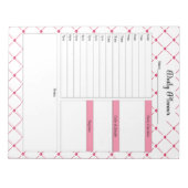 Theekopje-cute _ Dagelijkse planner Notitieblok (Voorkant)