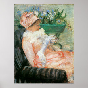 Theekopje door Mary Cassatt, Vintage Impressionism Poster