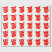  theekopje polka dot rood wit schattig cadeaupapier (Vlak)