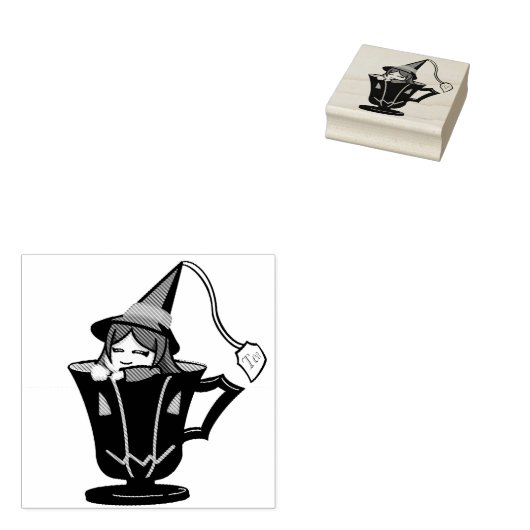 theekopje rubberstempel (Gestempeld)