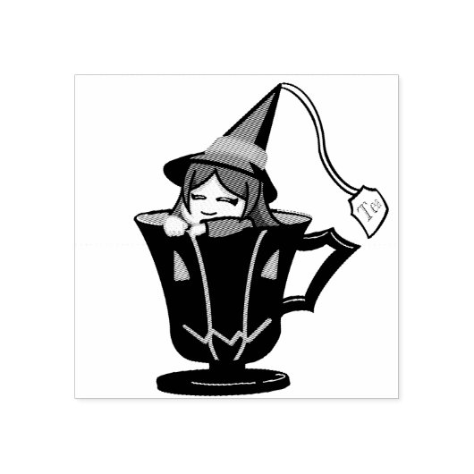 theekopje rubberstempel (Afrduk)