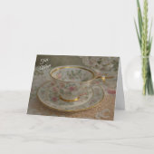 Theekopje Thee Liefhebber Kunst Moederdag kaart (Voorkant)