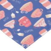 theekopje theepotpatroon tafelkleed (Gekanteld)