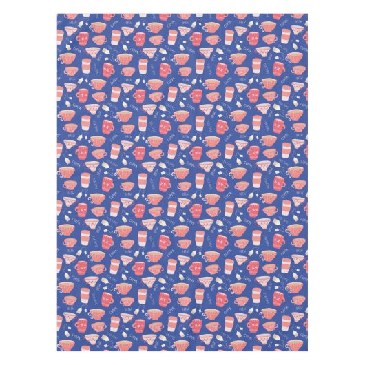 theekopje theepotpatroon tafelkleed (Voorkant)