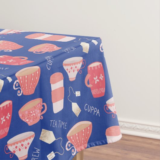 theekopje theepotpatroon tafelkleed (Voorbeeld)