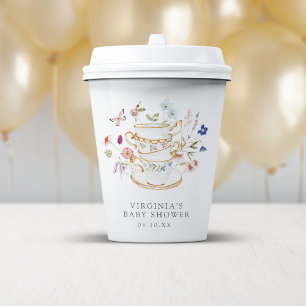 Theekopje voor babyfeestje van papier papieren bekers