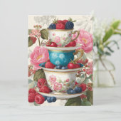 Theekopje Whimsy | Berry Delight Kaart (Staand voorkant)