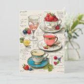 Theekopje Whimsy | grillige slokjes Kaart (Staand voorkant)