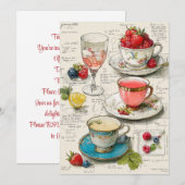 Theekopje Whimsy | grillige slokjes Kaart (Voorkant / Achterkant)