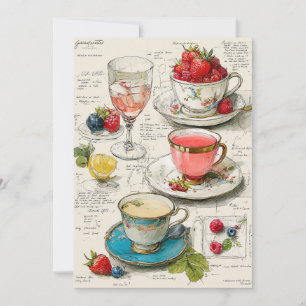 Theekopje Whimsy   grillige slokjes Kaart